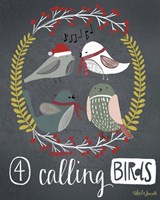 4 Calling Birds Framed Print