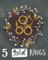 5 Gold Rings Fine Art Print