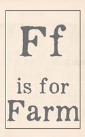 F is for Farm Fine Art Print