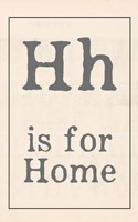 H is for Home Fine Art Print