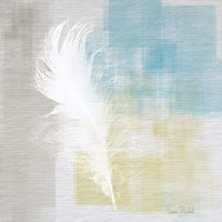White Feather Abstract I Fine Art Print