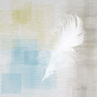White Feather Abstract II Framed Print