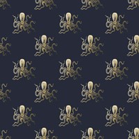 Gold Octopus Pattern Fine Art Print