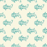Monster Fish Pattern Fine Art Print