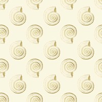 Golden Shell Pattern Fine Art Print