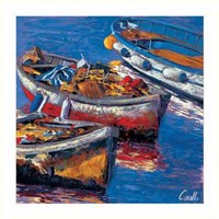 Daniela Corallo - Barche All'Ormeggio Size 27.5x27.5 Fine Art Print