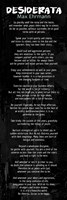 Desiderata In Black Fine Art Print