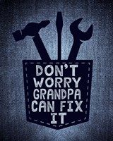 Don't Worry In Blue Fine Art Print