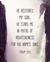 Psalm 23:3 Fine Art Print