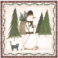 Cross Country Snowman Fine Art Print