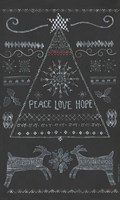 Peace, Love, Hope Tree Framed Print