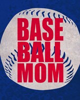 Baseball Mom In Blue Fine Art Print