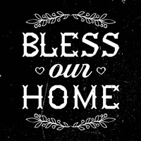 Bless Our Home-Black Fine Art Print