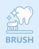 Boy's Bathroom Task-Brush Fine Art Print