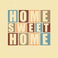 Home Sweet Home-Retro Fine Art Print