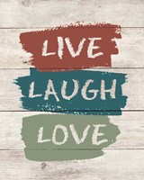 live Laugh Love-Wood Fine Art Print