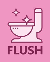 Girl's Bathroom Task-Flush Fine Art Print