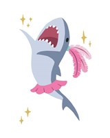 Wash Brush Floss Flush Shark Pink Part III Fine Art Print