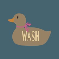 Duck Family Girl Wash Fine Art Print