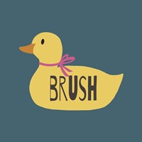 Duck Family Girl Brush Fine Art Print