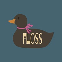 Duck Family Girl Floss Fine Art Print