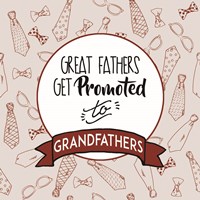 Great Fathers Get Promoted to Grandfathers Red Fine Art Print