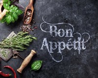 Bon Appetit Herbs and Spices Framed Print