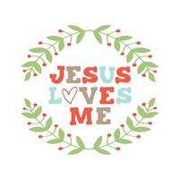 Jesus Loves Me-Garland Fine Art Print