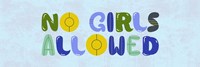 No Girls Allowed Sign-Retro Framed Print