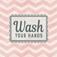Wash Your Hands Pink Pattern Fine Art Print