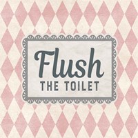 Flush The Toilet Pink Pattern Fine Art Print