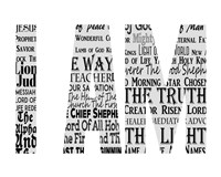 Names of Jesus I AM Silhouette White Fine Art Print