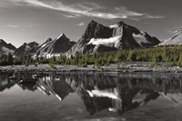 Amethyst Lake Reflection BW with Color Fine Art Print