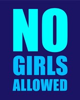 No Girls Allowed - Navy Fine Art Print