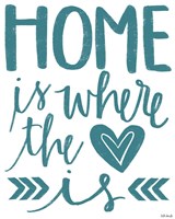 Home Heart Typography Fine Art Print