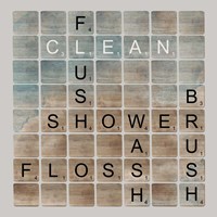 Bathroom Letters II Fine Art Print