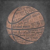 Basketball Terms Fine Art Print