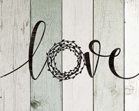 Love Rustic Wreath II Fine Art Print