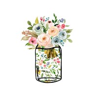 Mason Jar Bouquet Fine Art Print