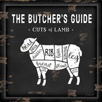 Butcher's Guide Lamb Framed Print