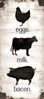 Farmhouse Eggs - Milk - Bacon Fine Art Print