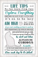 Life Tips - Cats Framed Print