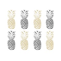 Black and Gold Pineapples Fine Art Print