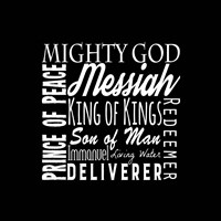 Names of Jesus Square White Text Fine Art Print