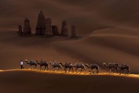 Castle And Camels Fine Art Print