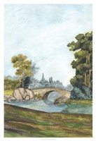 Scenic French Wallpaper III Framed Print