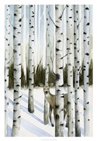 Deer in Snowfall II Framed Print