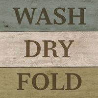 Wash Dry Fold Painted Wood Fine Art Print