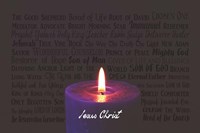 Names of Jesus Purple Candle Fine Art Print