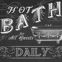 Chalkboard Bath Signs II Framed Print